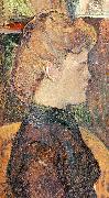  Henri  Toulouse-Lautrec The Painter's Model : Helene Vary in the Studio Spain oil painting artist